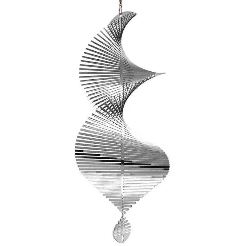 3D Rotating Wind Chimes Flip Spiral Pendant Patio Wind Spinner Bell For Home Garden Hanging Decoration Bird Reflectors from PriceLows™