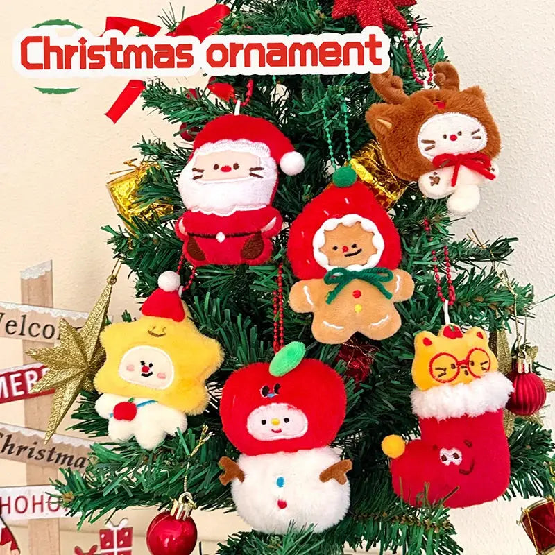 Hanging Plush Ornament | Santa Claus Snowman | Soft Touch Christmas Decoration