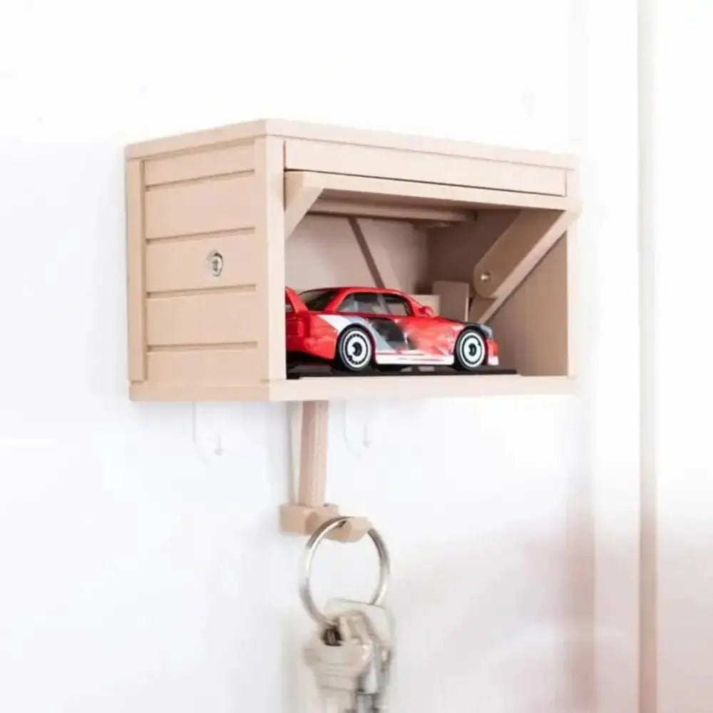 Open Garage Door Design Modern Key Holder Wall Mount Engaging Ornament Car Garage Key Holder Decorative Easy Installation from PriceLows™