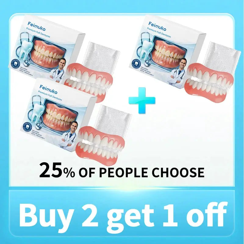 Snap-On Teeth Set | Adjustable Dentures | Adult Gap Filler