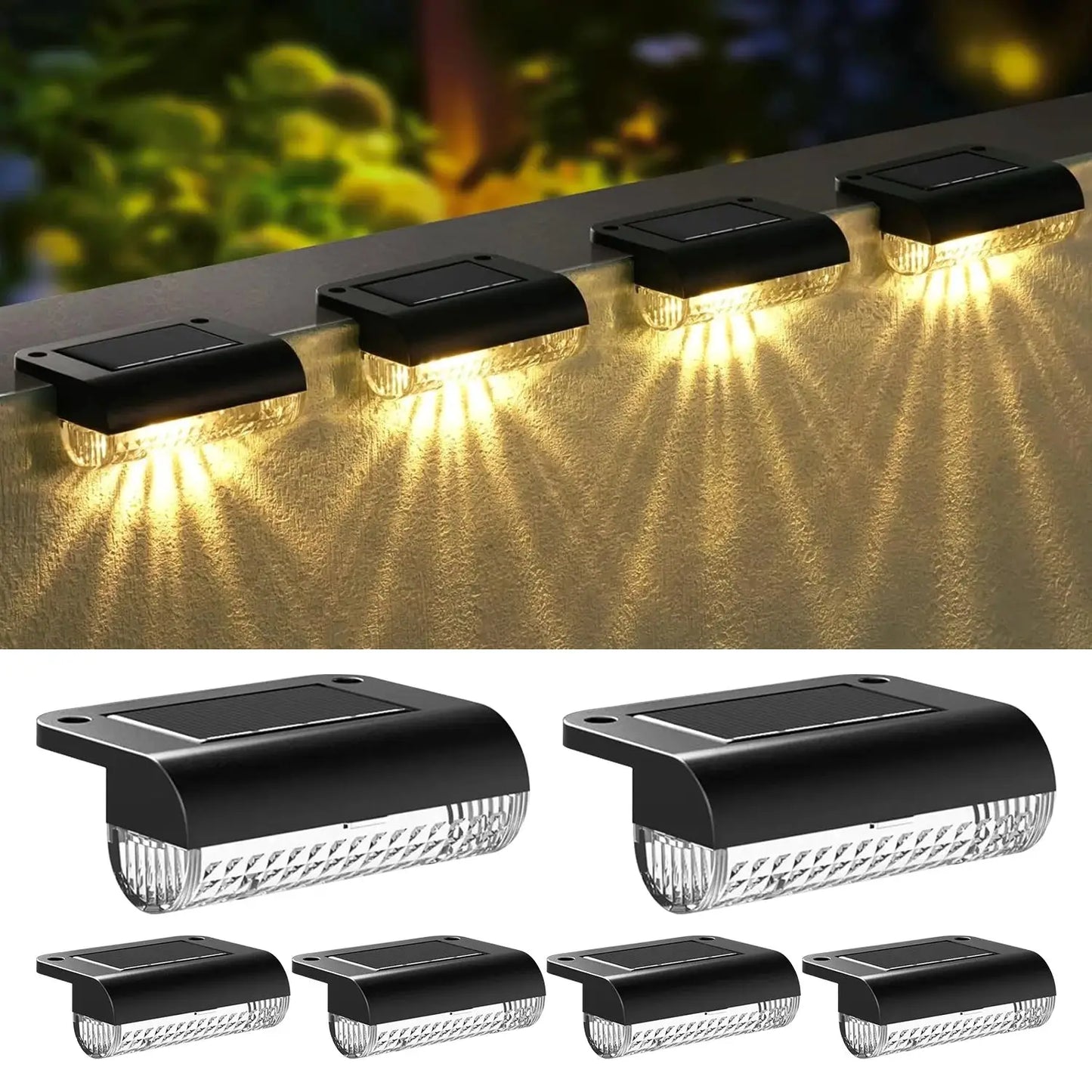 6/10 pcs Solar Step Lights Acrylic Whistle Shaped IP44, Auto LED Stair Fence Lights for Garden Deck Pathway, 12H Lighting from PriceLows™