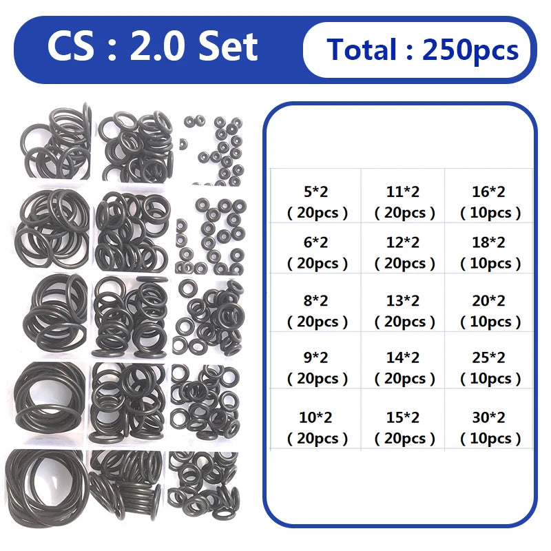 O Ring Oring Rubber Gaskets Seal Ring Nitrile Rubber waterproof High Pressure O-Ring NBR Sealing Elastic Band O Rubber Ring Set from PriceLows™