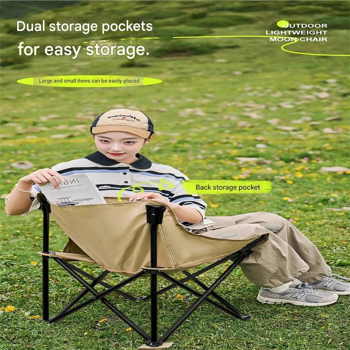 Moon Chair | Outdoor Folding | Metal Frame | Large from PriceLows™