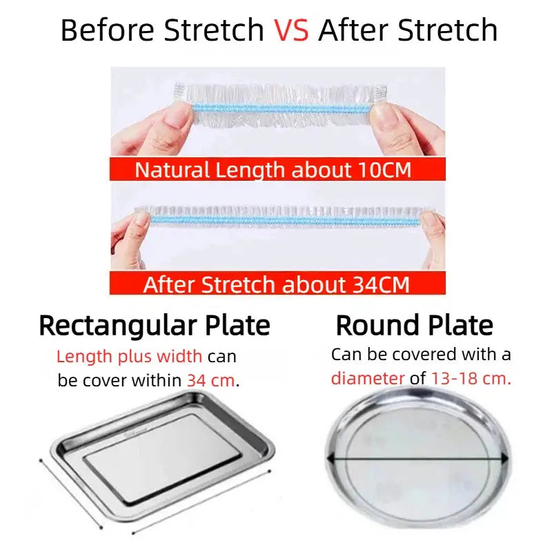Reusable Food Wrap Covers | Diameter 34-80 cm | Material PE | Sizes 34-80 cm