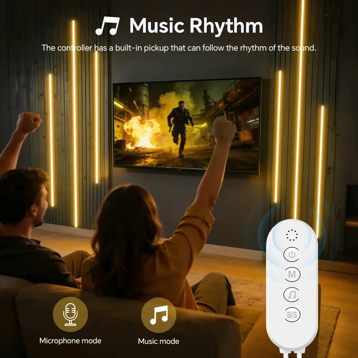 Smart Bluetooth APP Control LED Neon Light Dimmable,with Music Mode 24V RF Remoter,for Slat Grille Wood Wall Backlight Decor from PriceLows™