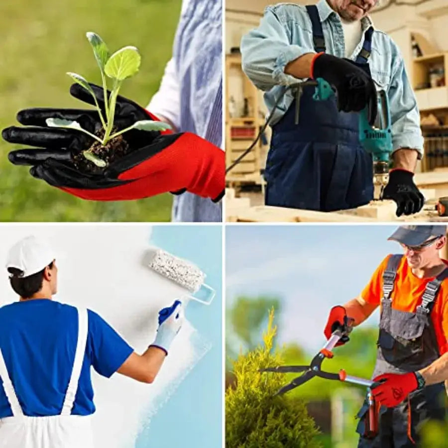 Gardeng Gloves for Men Women Breathable Rubber Coated Workg Gloves for Outdoor Gardeng Yard Work from PriceLows™