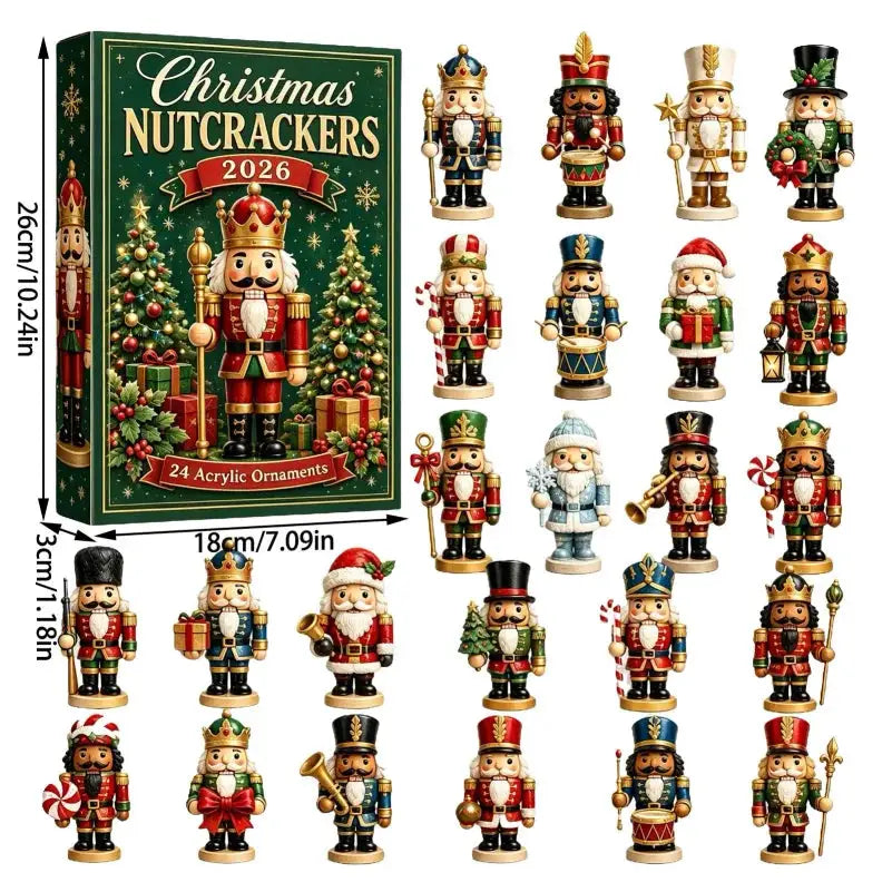 Christmas Countdown Nutcracker | 2D Flat Acrylic | 24 Day Advent