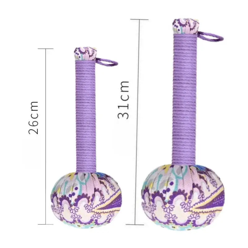 Long Handled Wormwood Massage Hammer | Green Yellow Purple | Full Body Stress Relief Tool