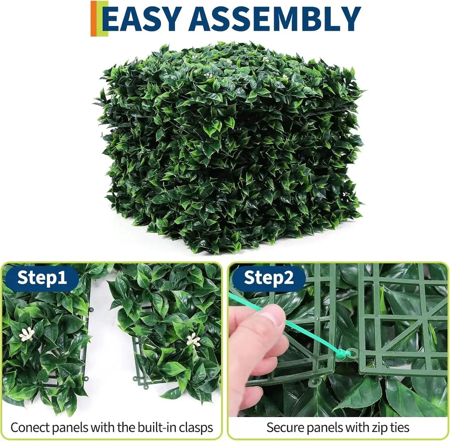 12Pcs Artificial Grass Wall Panels 20"x20",Hedge Fence Screen,Fake Greenery Backdrop for Indoor Outdoor Garden Fence Backyard from PriceLows™