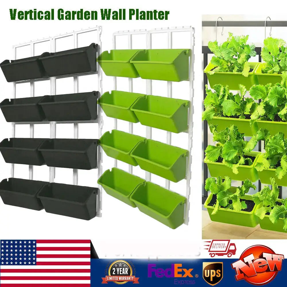 4 Tier Wall-Mounted Elevated Garden Planter Raised Bed Vertical Flowers Pots Plant Container Accessories Flower Garden Supplies from PriceLows™