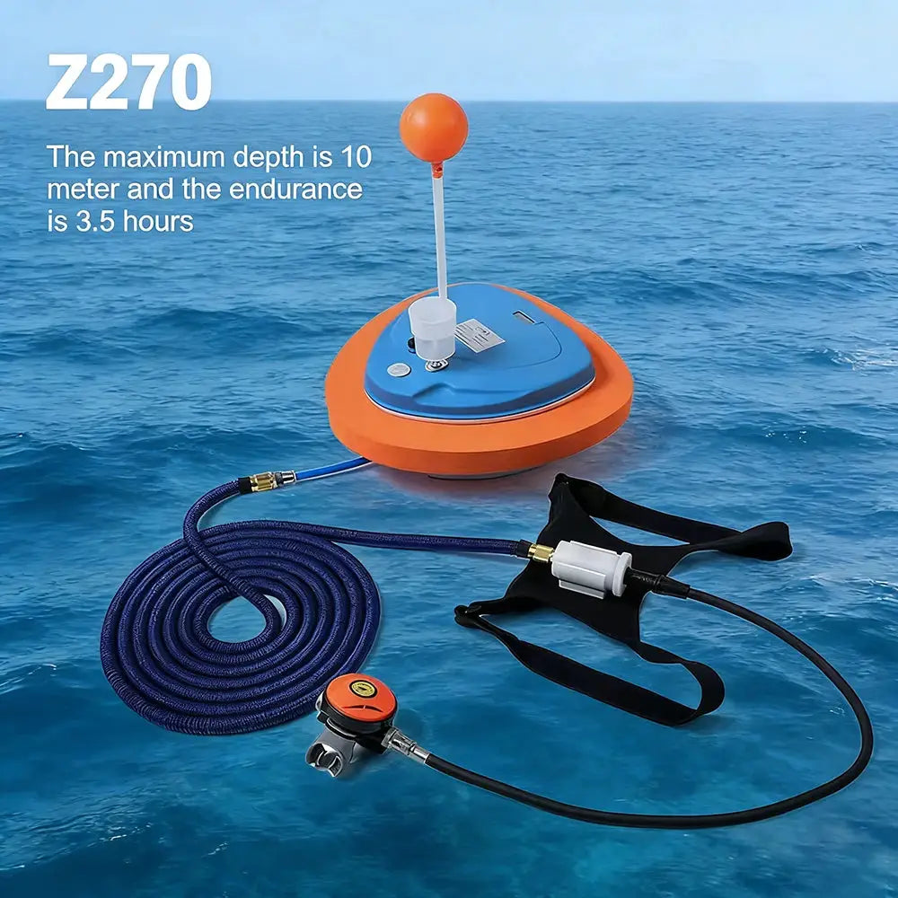 7M Deep Underwater Ventilator, Portable Scuba Diving Snorkel Equipment, Mobile Respirator for Snorkeling & Ice Diving, 1H from PriceLows™