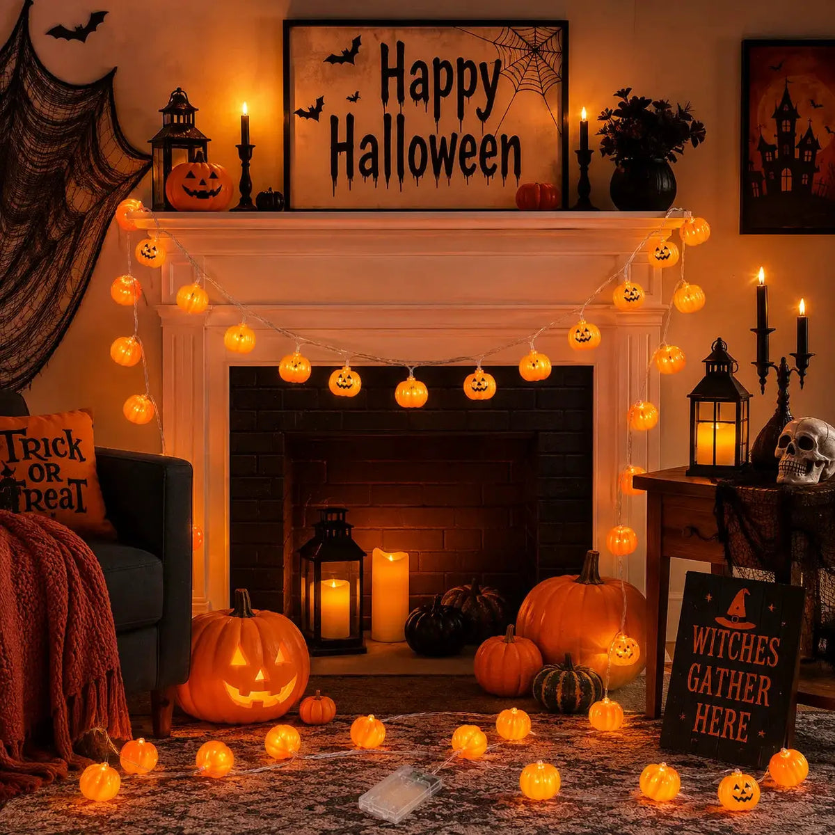 Halloween String Lights | 20 LED | Warm White | 10 Feet