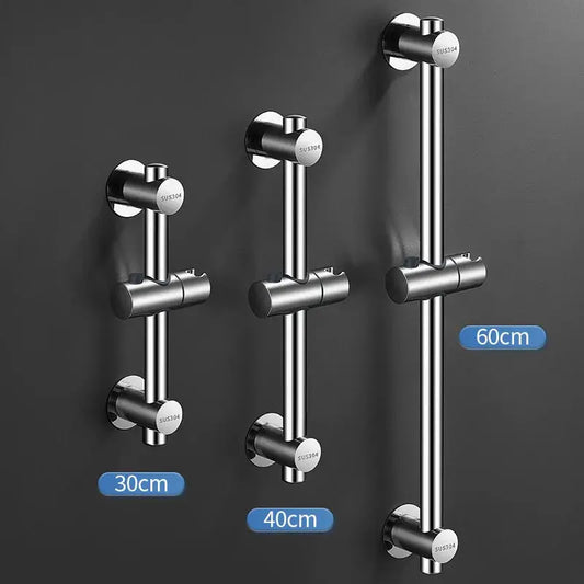 Stainless Steel Wall Mounted Black Bath Sliding Bar Wall Mounted Adjustable Rail Handheld Shower Head Rod Bathroom Accessories from PriceLows™