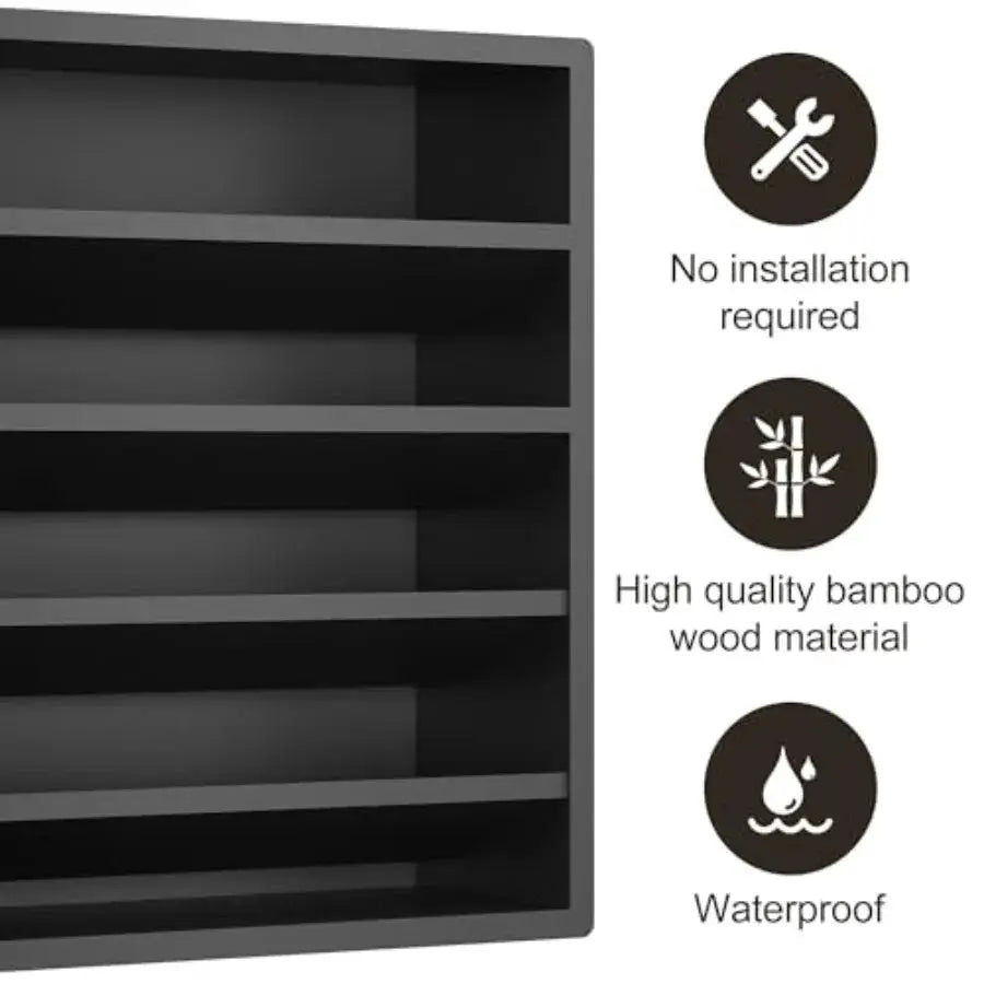 Freestanding Seasoning Rack for Countertop, Cupboard, Pantry, Kitchen, 13.18 x 4.13 x 12.2 inches Spice Jars Not Included from PriceLows™