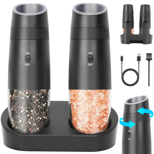 Electric Salt And Pepper Grinder Set | Battery Powered | Adjustable Coarseness