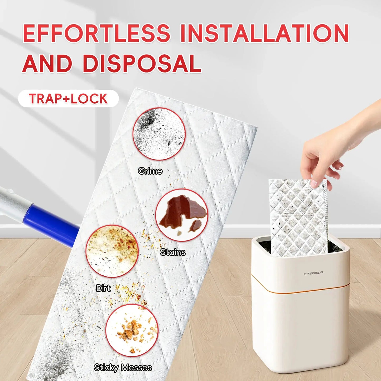 30/60 PCS Disposable Mop Pads For Swiffer Mop Replacement Pads And Swiffer WetJet Mop Head Accessories For Floor Mopping from PriceLows™