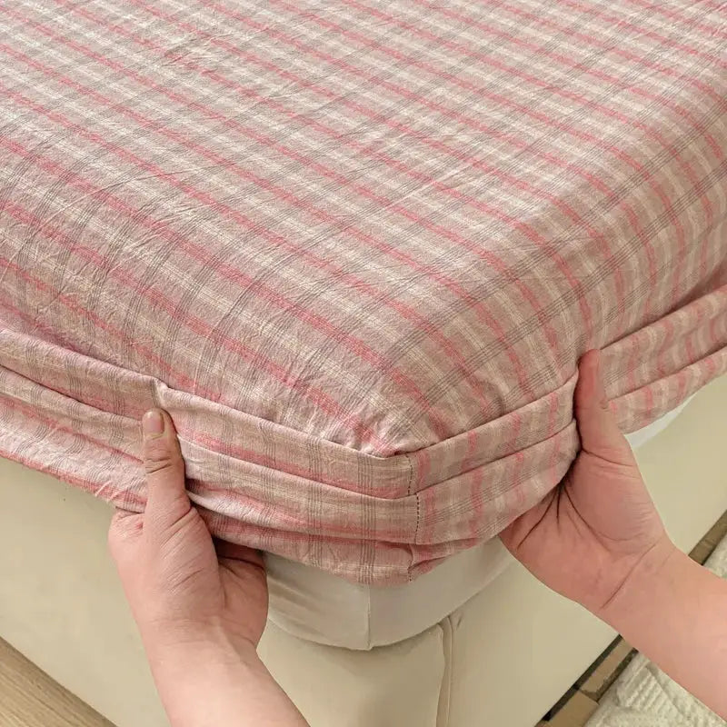 Pure Cotton Fitted Sheet Adults Kids Room Bedsheets Single/Twin/Queen/King Size Bed Cover простынь Soft Mattress Protector from PriceLows™