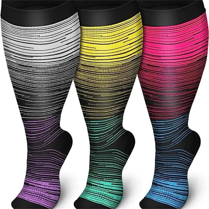 Compression Socks | 20-30 Mmhg Pressure | Wide Calf | 2Xl To 4Xl