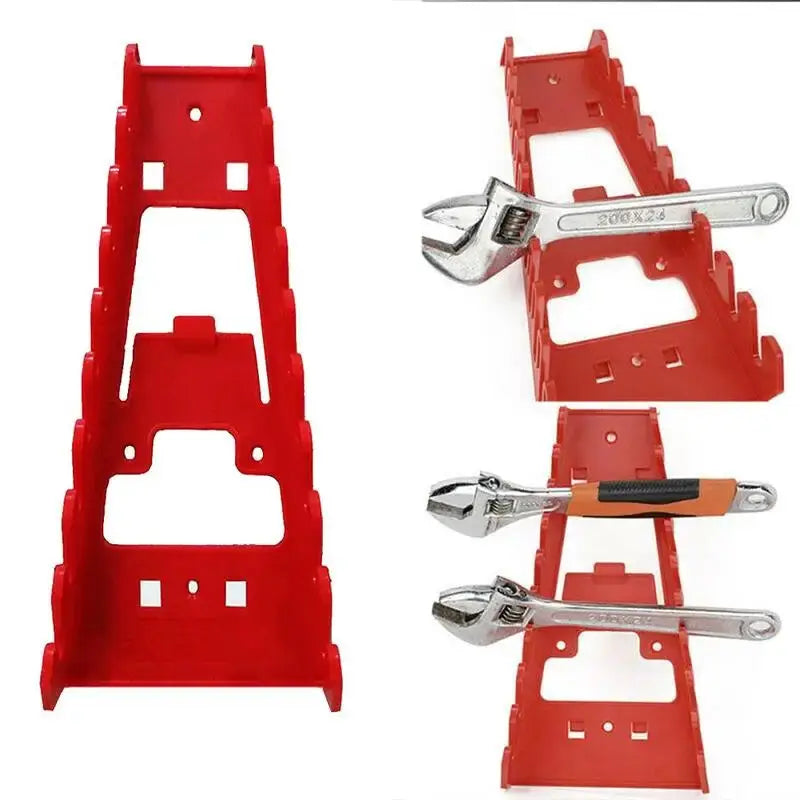 Red Wrench Organizer Plastic Wrench Organizer Tray Sockets Storage Tools Rack Sorter Standard Spanner Holders Wrench Holder from PriceLows™