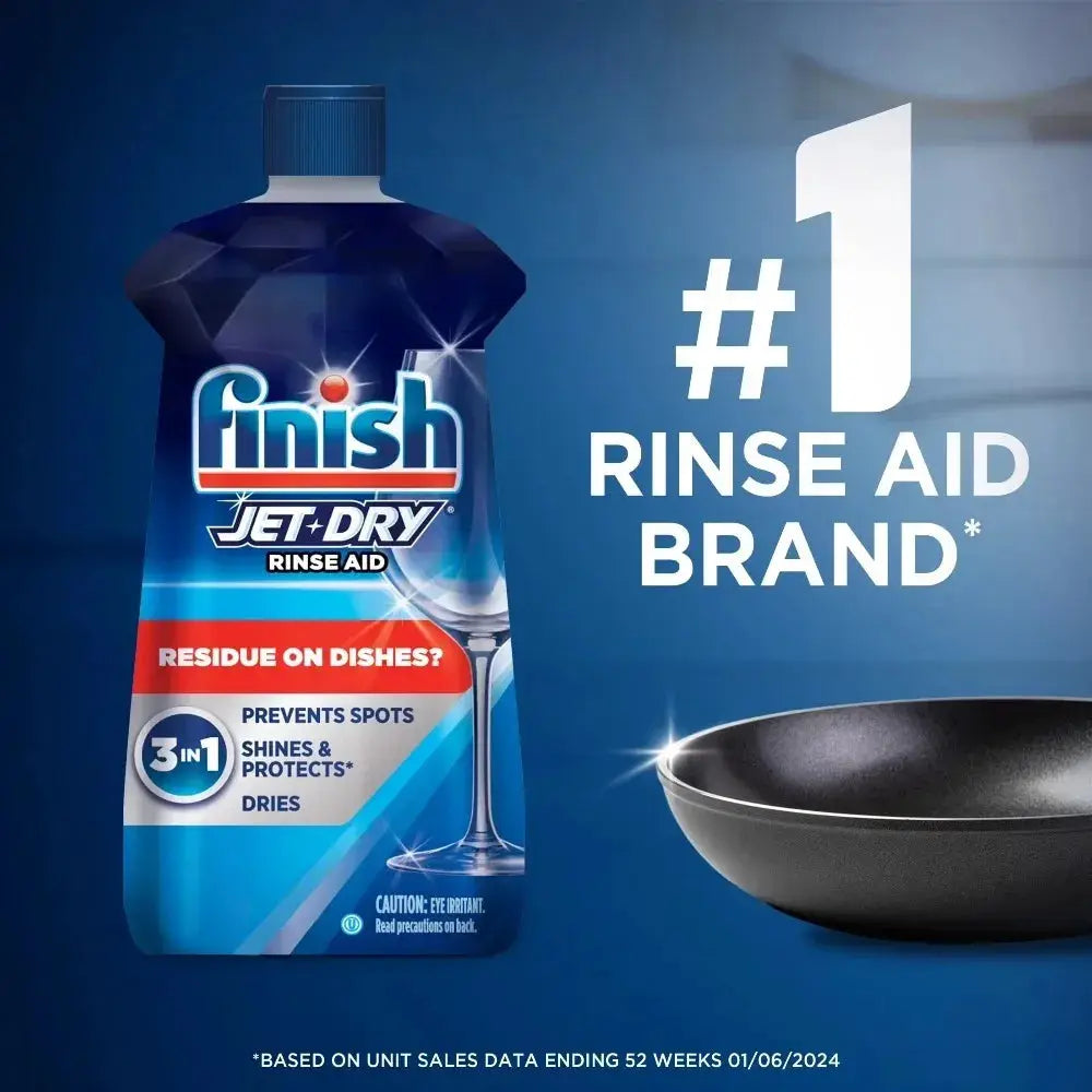 Dishwasher Rinse Aid | Spot Free Formula | Glass Protection | 8.45 Oz Bottle