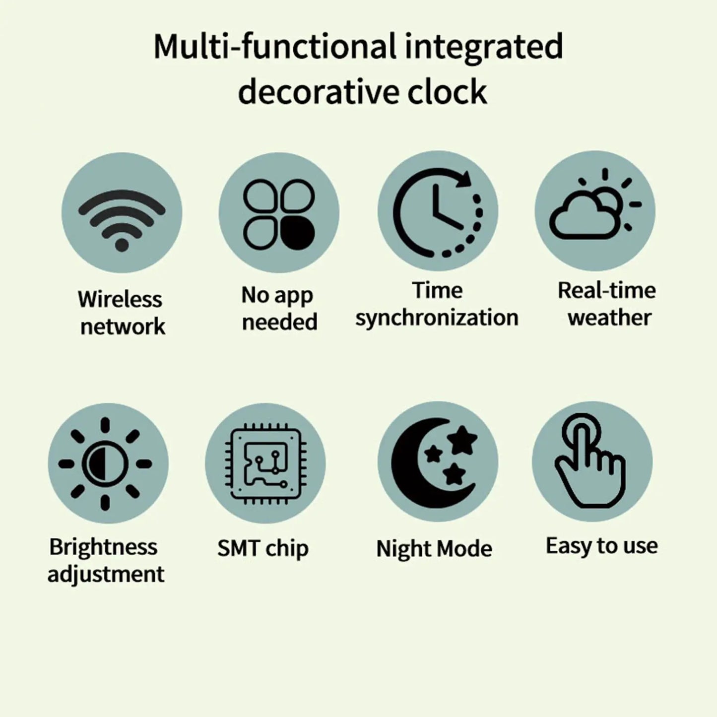 Smart WiFi Digital Weather Station with Temperature Humidity Display Date for Kitchen Bathroom Office Bedroom Home from PriceLows™