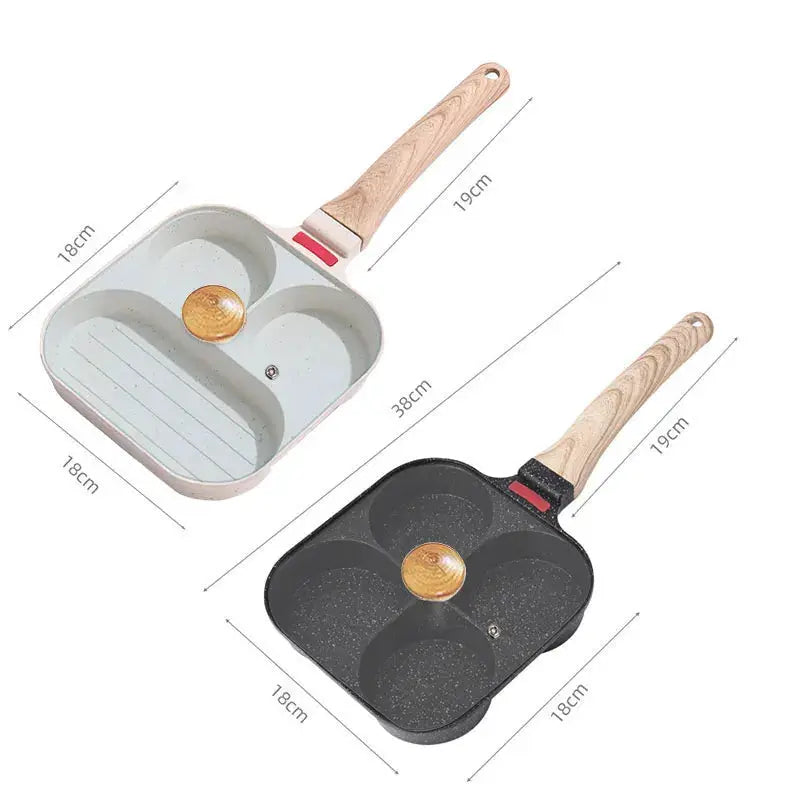 Egg Frying Pan With Lid | 3/4 Cup Capacity | Nonstick Aluminum