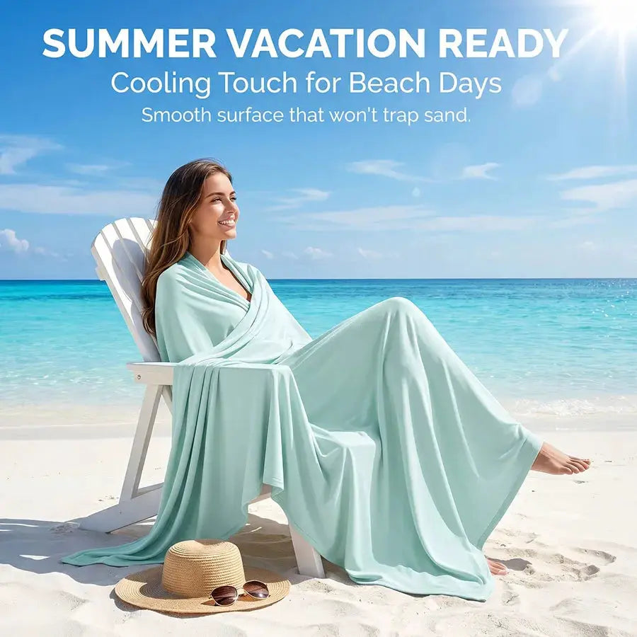 Summer Ice Silk Cooling Blanket | Lightweight Breathable | Multi Color