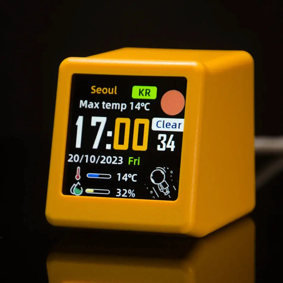 Small Portable Smart Wifi Weather Station Display Weather Temperature Humidity Time Alarm Clock Desktop Decoration from PriceLows™