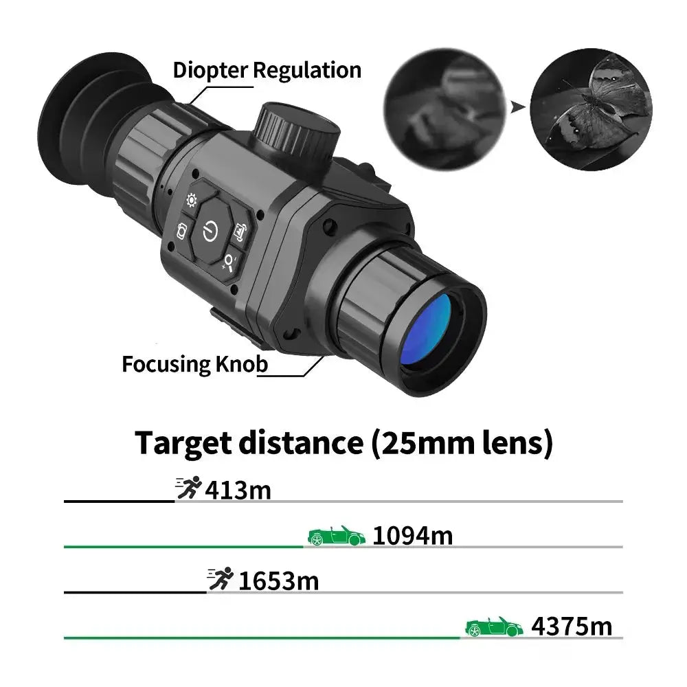 Hot Selling Thermal Monocular HT-C8 35mm Lens Hunting Thermal Imaging Telescope, with Night Vision Monocular GR225 HT-A7 from PriceLows™