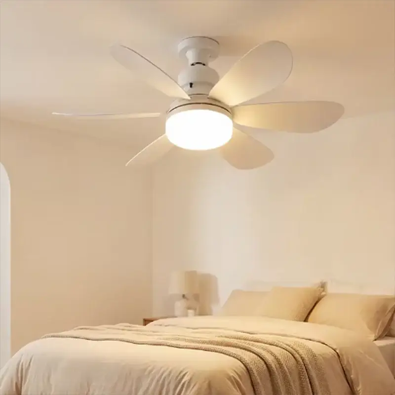 Ceiling Fan With Light | 16 Inch | Remote Control | E27 Socket Brushed Nickel