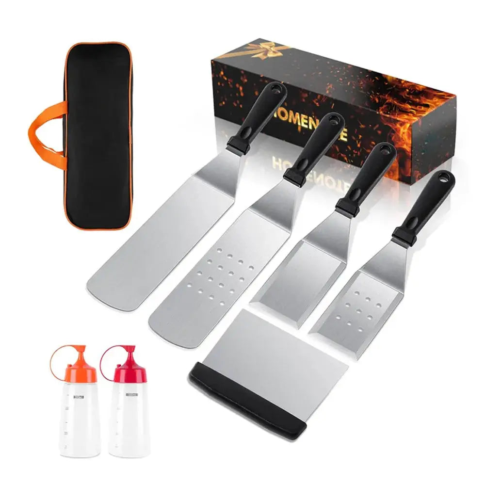 Griddle Accessories Kit | Enlarged Spatulas Included | Scraper | Teppanyaki Set