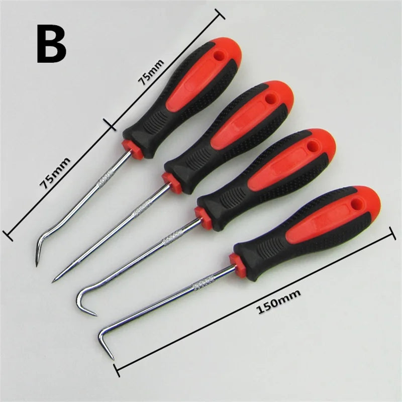 4Pcs Car Auto Vehicle Oil Seal Screwdrivers Set O Ring Removal Tool Gasket Puller Long Remover Tool Set Auto Car Pick and Hook from PriceLows™