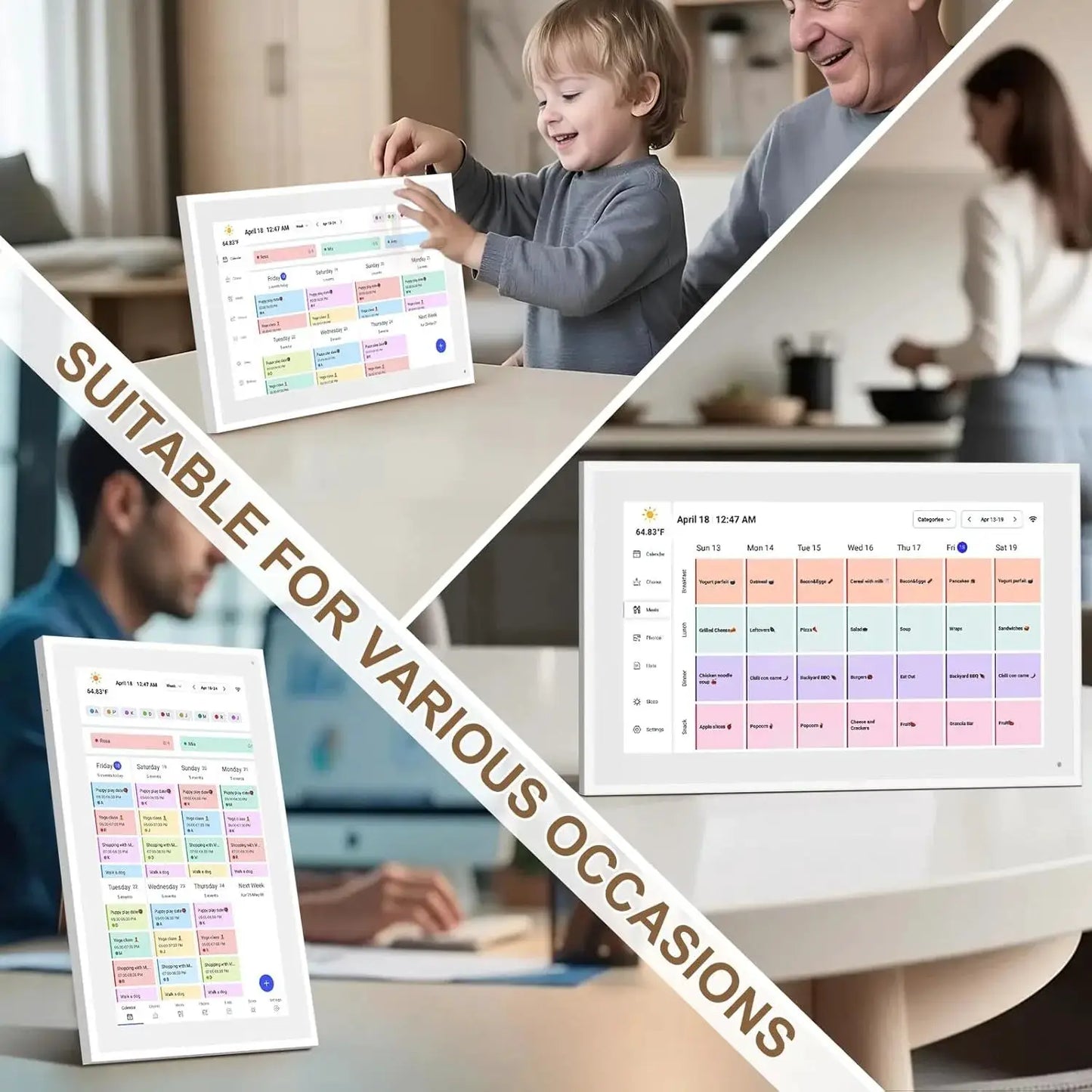 Hindetel 10 Inch Smart Digital Photo Frame with Calendar Remind Touchscreen Video And Music Player from PriceLows™