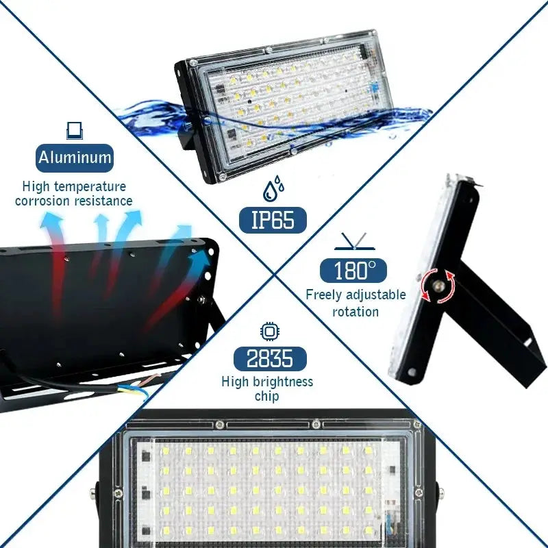 LED Floodlight | IP65 Waterproof | Aluminum Housing | 50W 100W