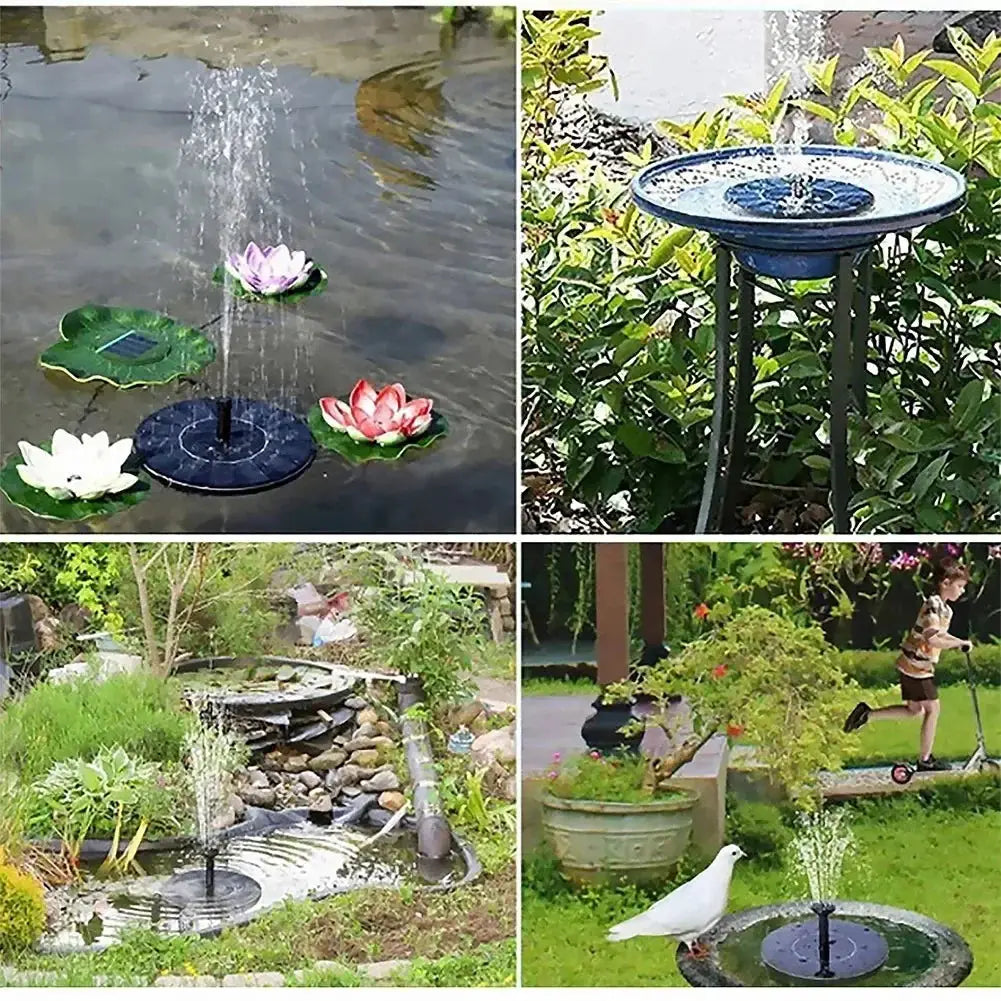 13/16/18cm Solar Fountain Pumps: Suitable for Garden Pools, Ponds & Bird Baths. Outdoor Floating Pumps with 8 Nozzles from PriceLows™