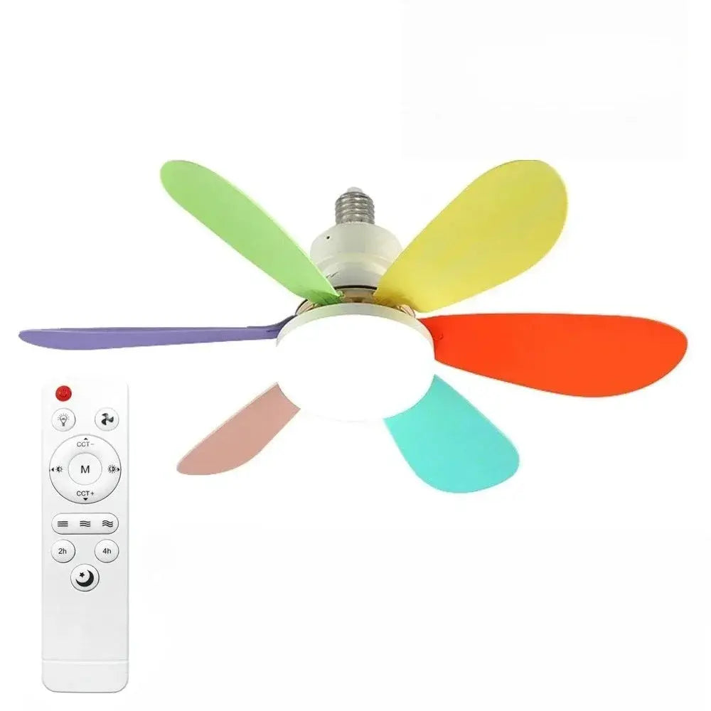 LED Socket Ceiling Fan | Remote Included | E27 Socket | Small Room