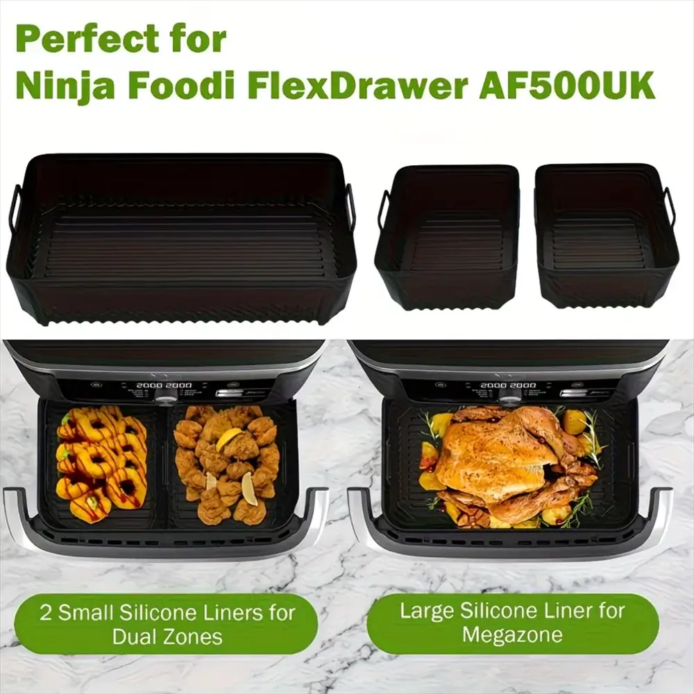 Ninja AF500 Silicone Liners | Reusable | Nonstick | Durable Handles