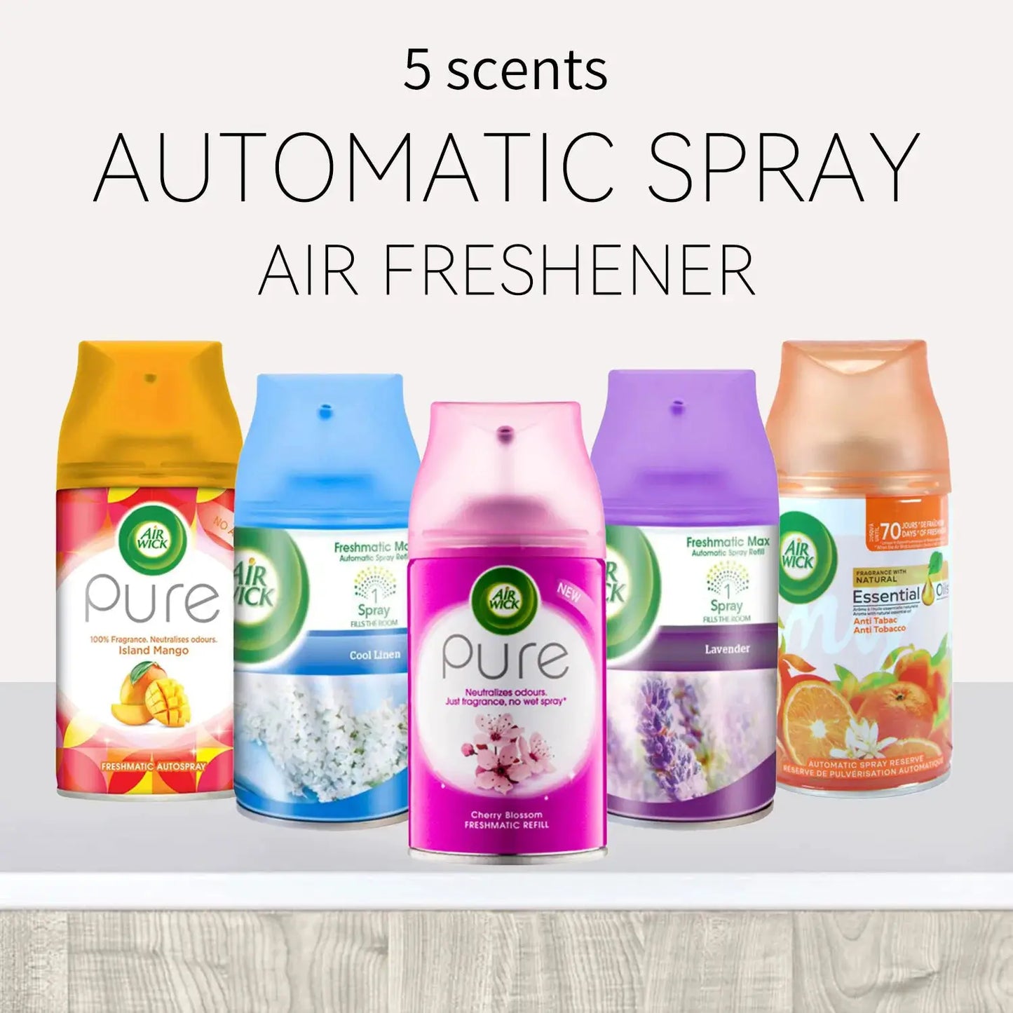 Automatic Spray Air Freshener Refill | 6.2 Oz Per Canister | 2 Pack Sets