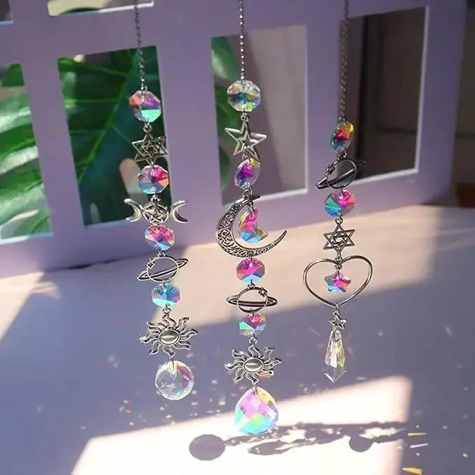 Crystal Wind Chime Rainbow Maker Sun Catcher Dream Catcher Pendant Home Garden Decor Wind Chime, Holiday, Festival, Home Decor, from PriceLows™