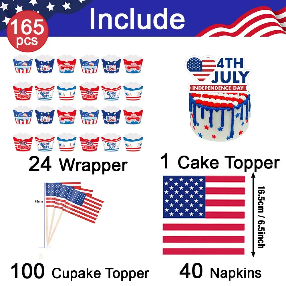 Patriotic Party Supplies | 4th Of July Banner, Balloon & Plate Set