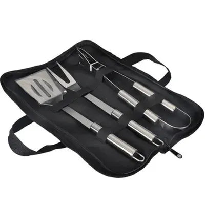 Barbecue Tool Set | Stainless Steel | 9-12 Piece Set | Cloth Bag Included