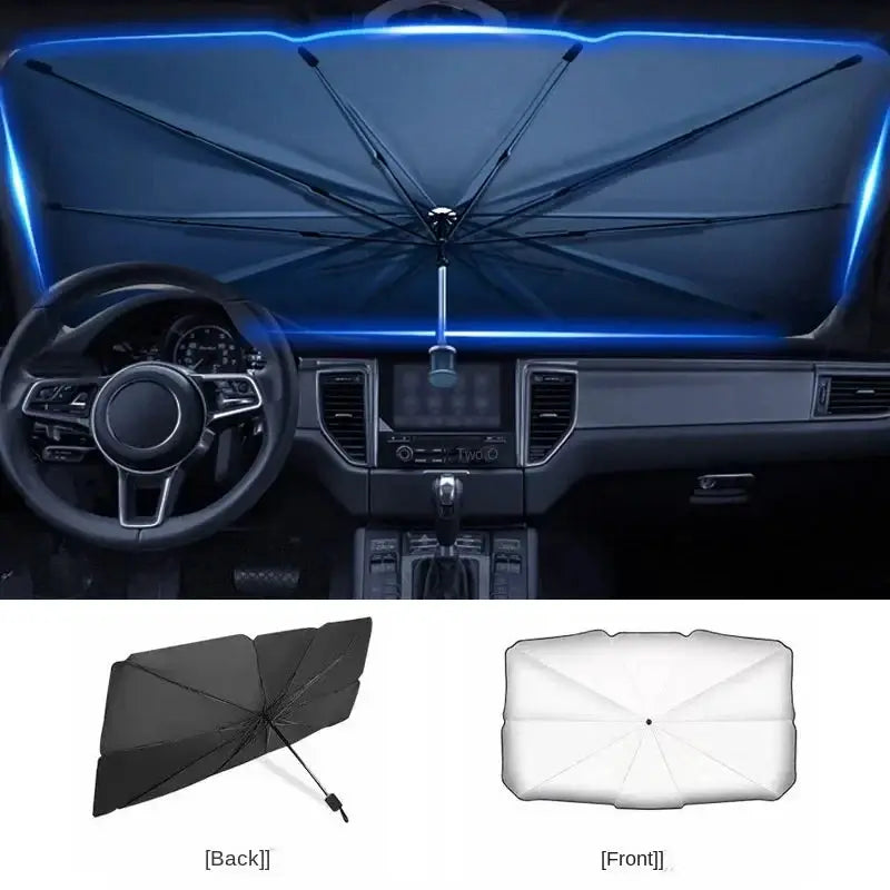 Car Sunshade Umbrella | Windshield Protector | PVC Material | Universal Fit
