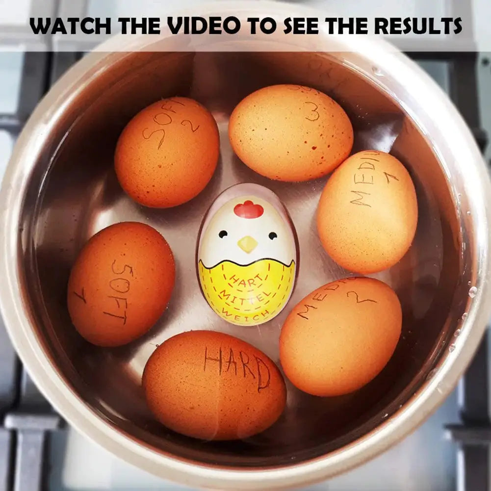 Color Changing Plastic Boiled Egg Alarm Cute Egg Boiling Timer Mini Boiled Egg Alarm Timer Egg Cooking Tools for Kitchen from PriceLows™