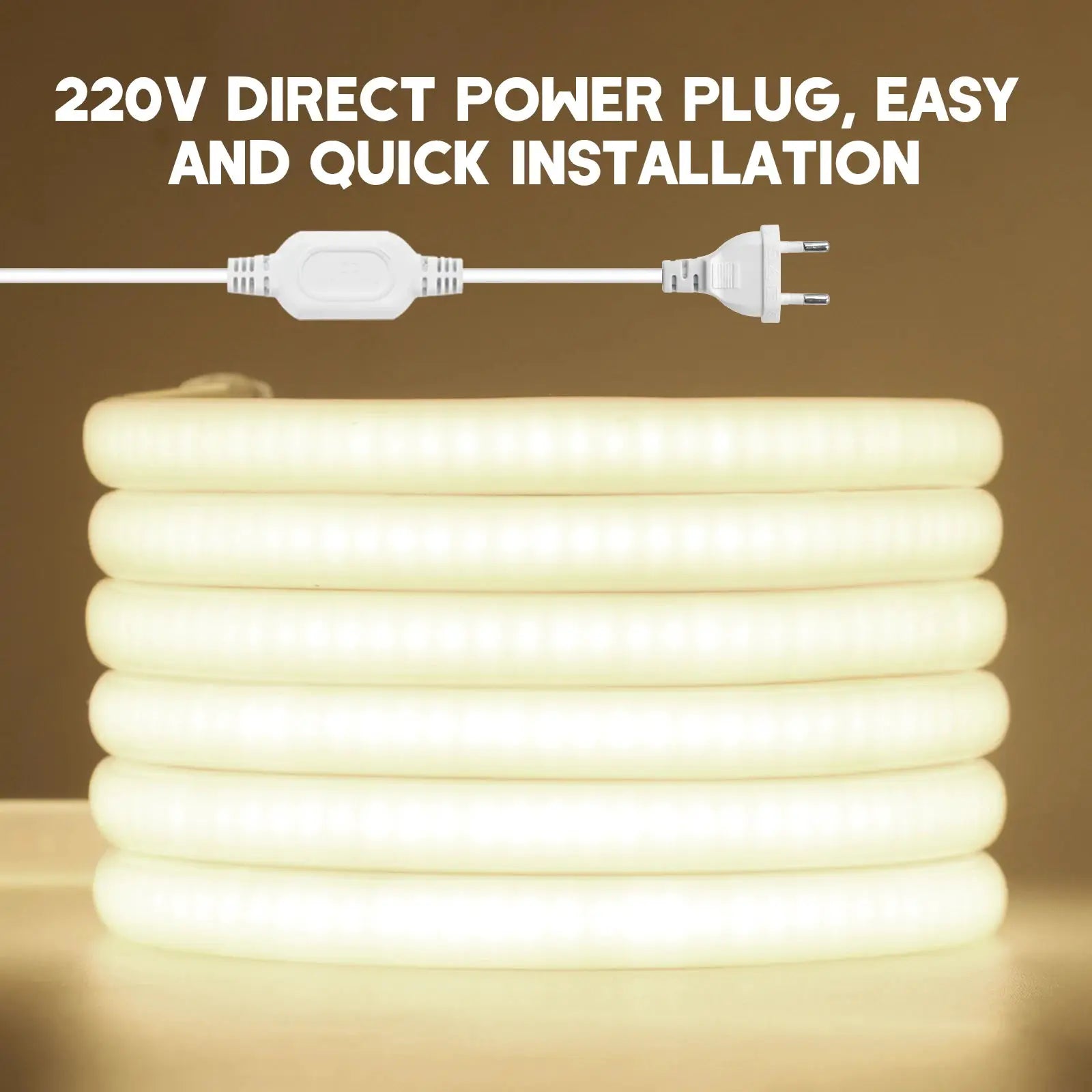 288LEDs/M COB NEON Light 220V 40M 35M 30M 25M 20M 15M 10M FOB Tape Ribbon EU UK Plug IP67 Waterproof Linear Lighting For Bedroom from PriceLows™