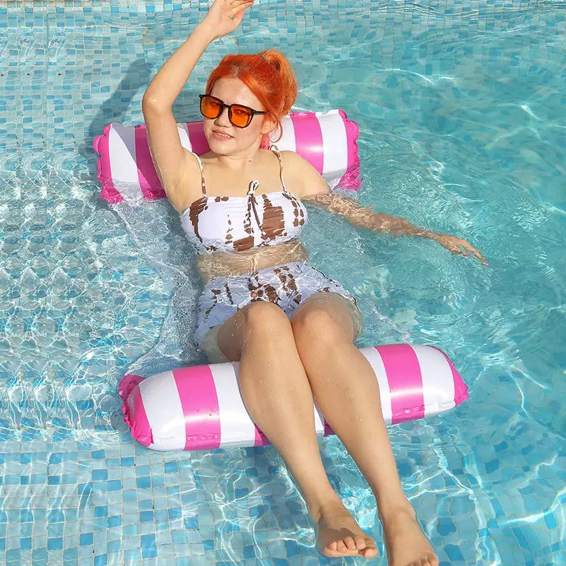Pool Hammock Float | 4-in-1 Inflatable | Saddle Lounge Hammock Drifter | 1 Pack