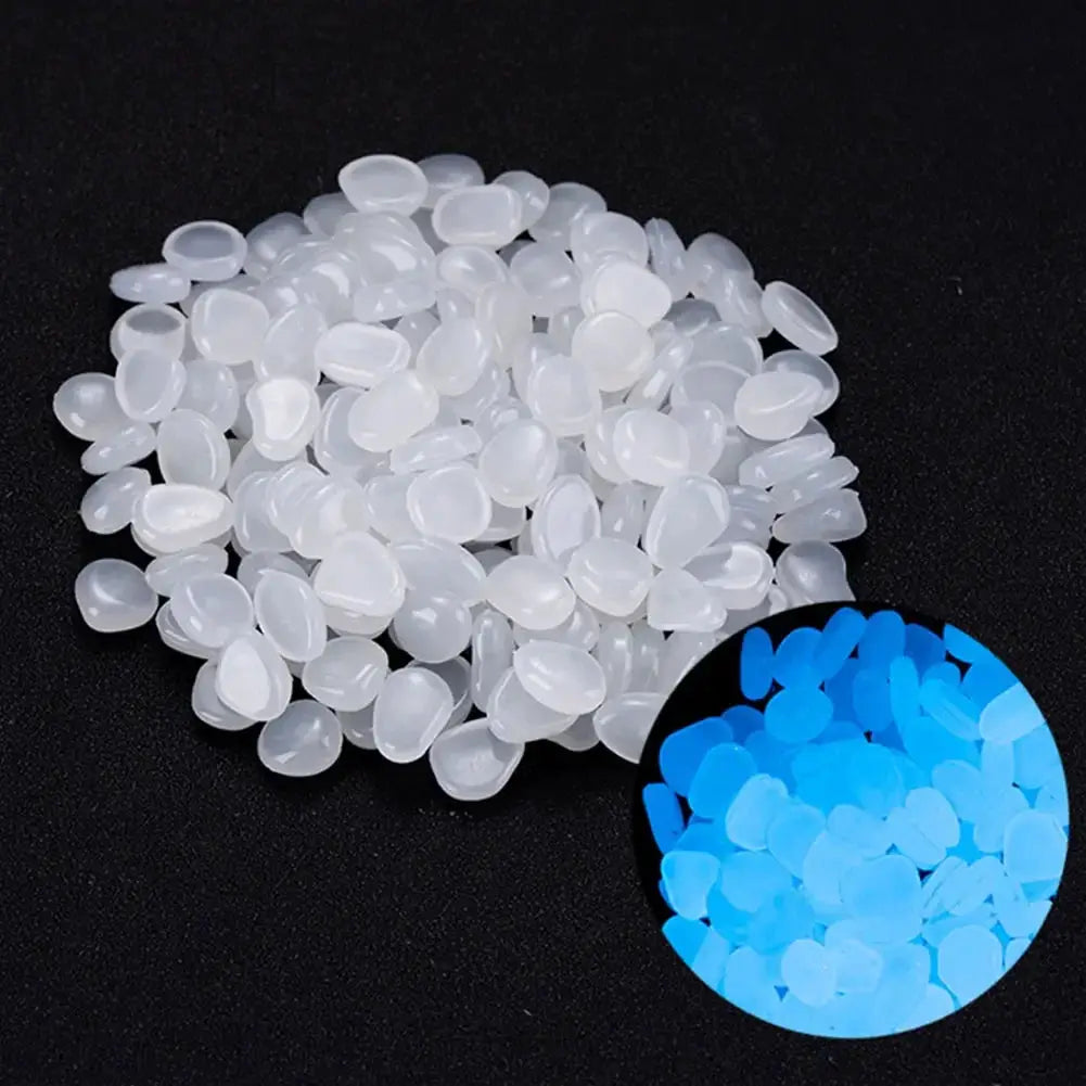 100Pcs Pebbles Glow In The Dark Pebbles Glowing Stones Fish Tank Aquarium Decor Rocks Pebbles for Garden Yard Patio DIY Stones from PriceLows™