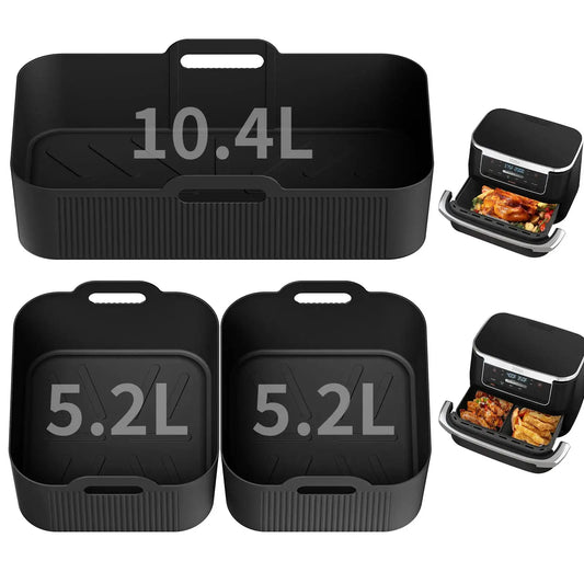 Air Fryer Tray Silicone Mold | 3 Piece Set | Ninja AF500 Compatible