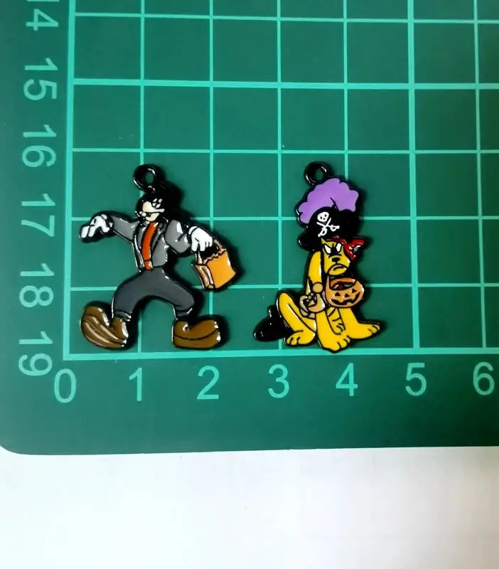 Halloween Pendant Charms | Metal Design | Cartoon Pattern | 10 Piece Set