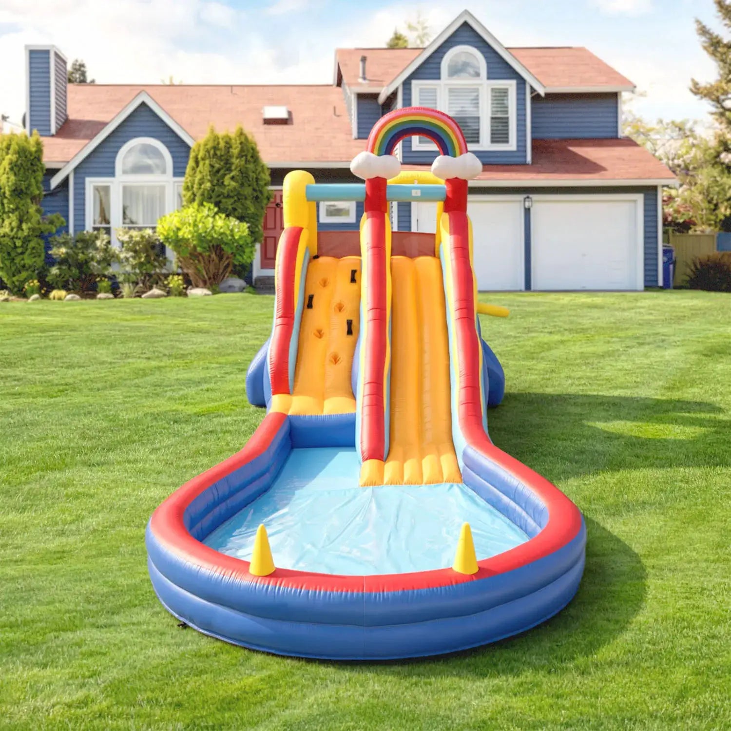 Commerci 6.1m Inflatable Bounce House Water Slide With 680W Blower for Kids and Adults Children's Playground from PriceLows™