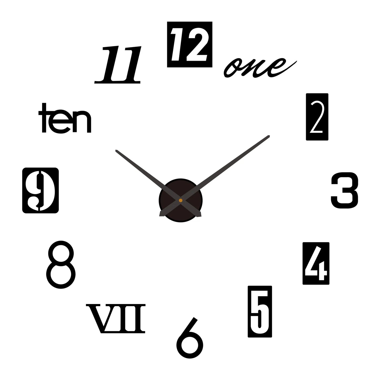 2023 Modern Design Large Wall Clock 3D DIY Quartz Clocks Fashion Watches Acrylic Mirror Stickers Living Room Home Decor Horloge from PriceLows™